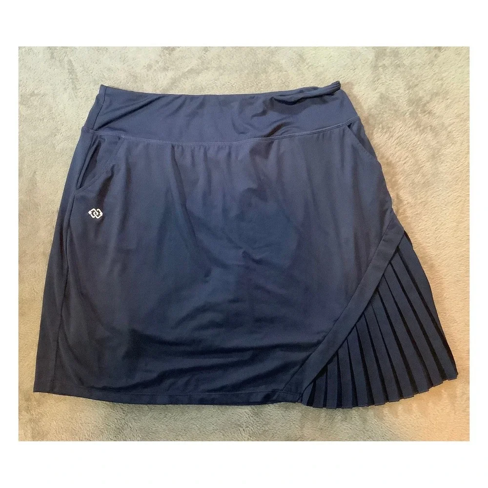 MOFIZ Women's XL Navy Blue Activewear Skort Pleated‎ Golf Tennis with Pockets
